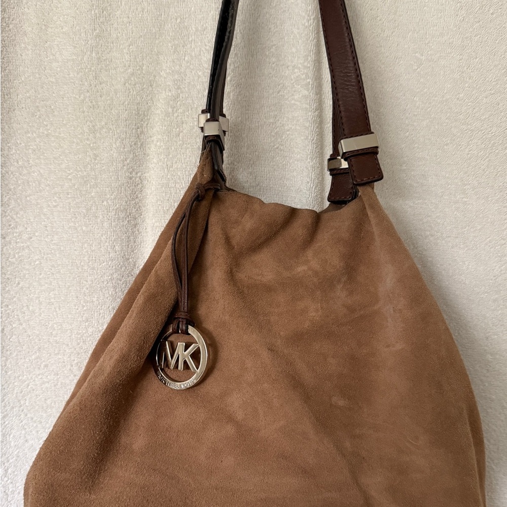 Michael Kors Tan Suede Shoulder Bag